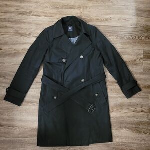 GAP Navy Cotton Trench Coat